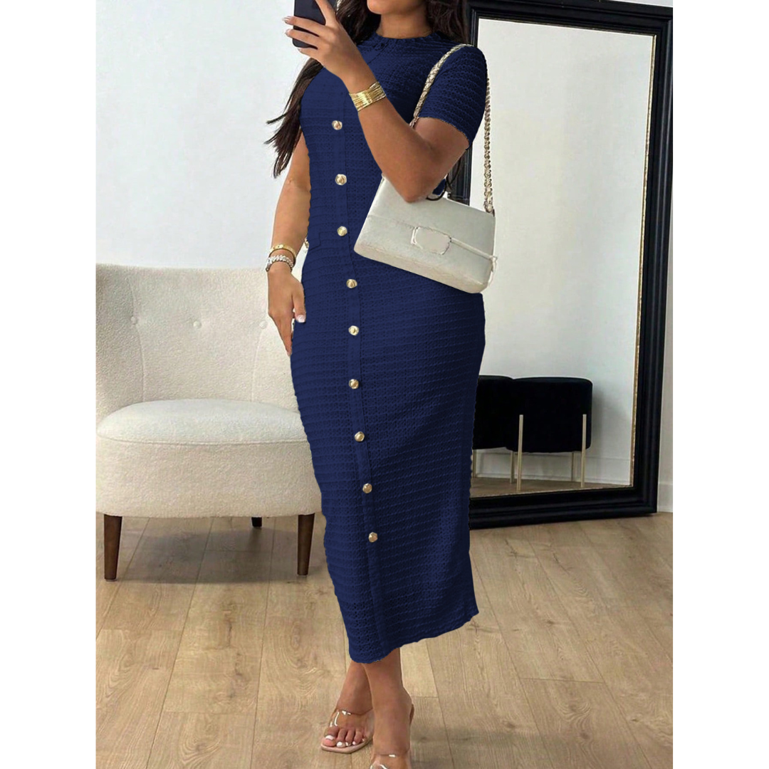 Alina | Crew Neck Midi Dress