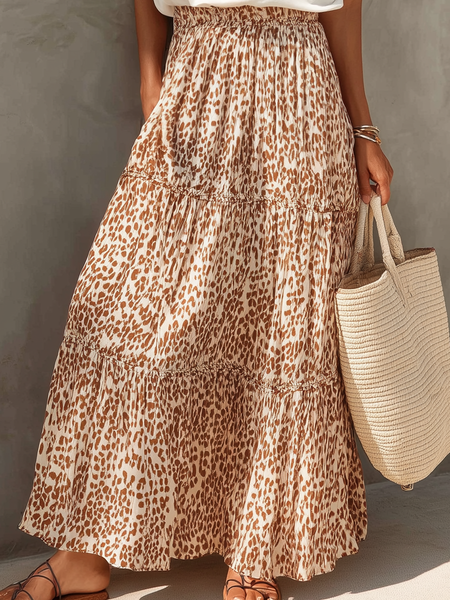 Chelsea Monroe ™ | Classic Tiered Print Maxi Skirt Set