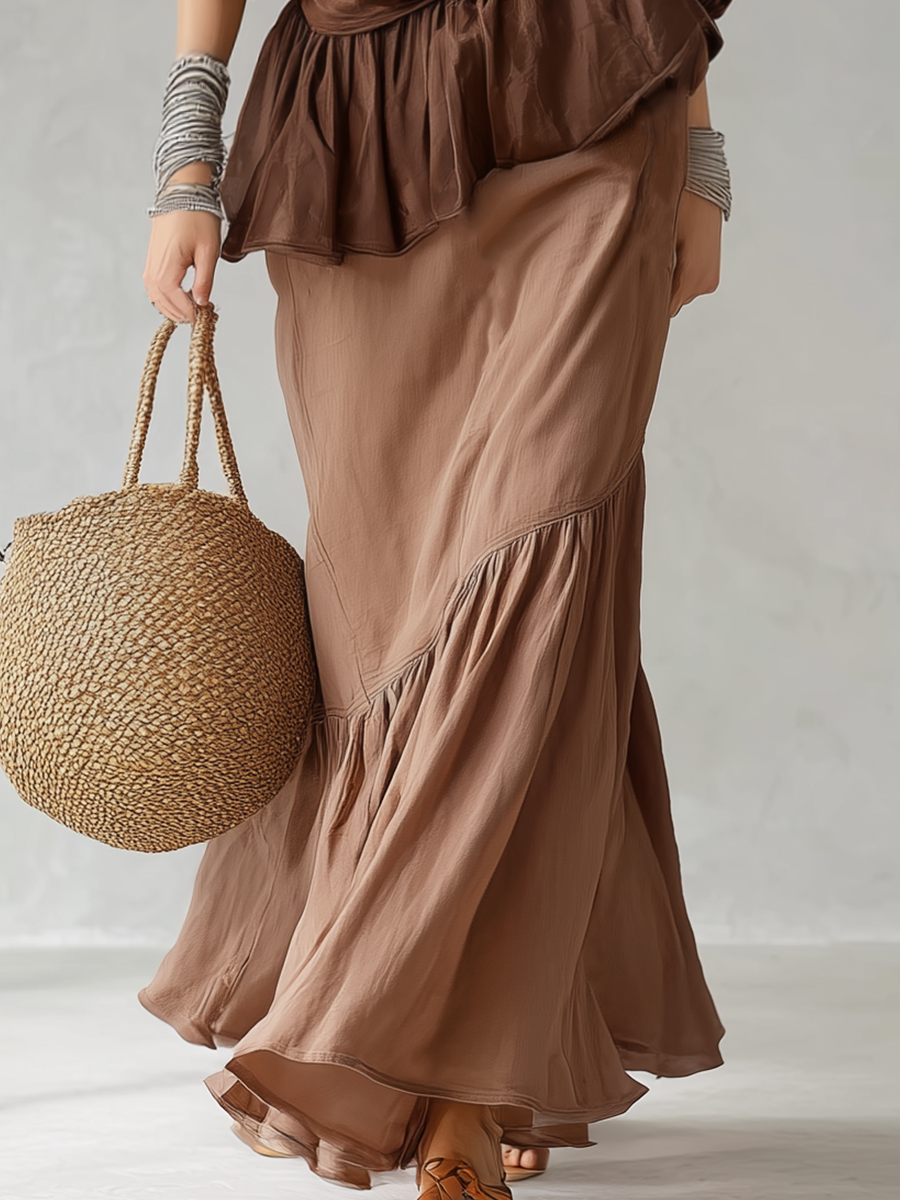 Chelsea Monroe ™ | Refined Wrap Waist Maxi Skirt Set