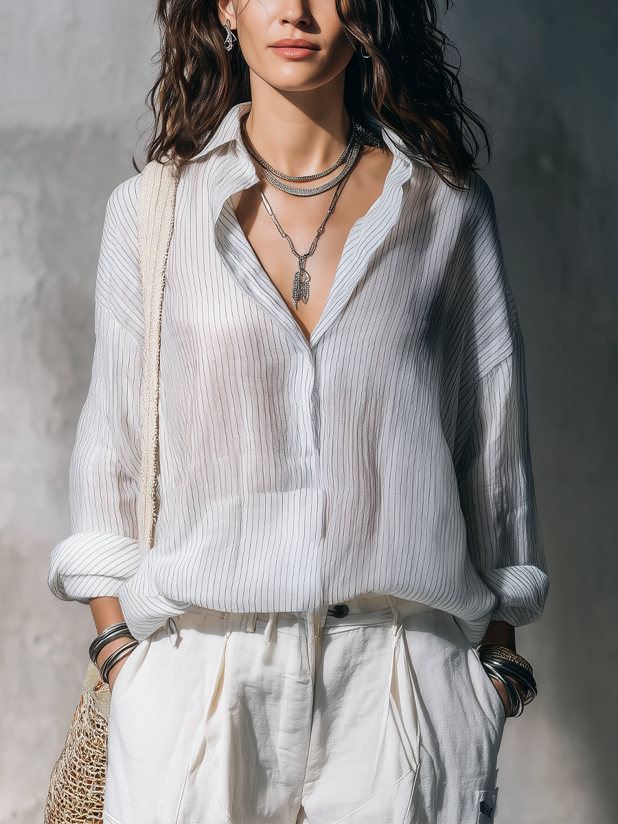 Lightweight Textured Relaxed Shirt