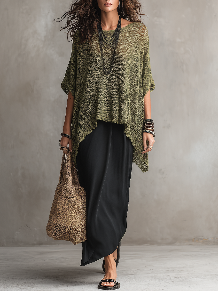 Chelsea Monroe ™ | Relaxed Textured Asymmetric Knit Set