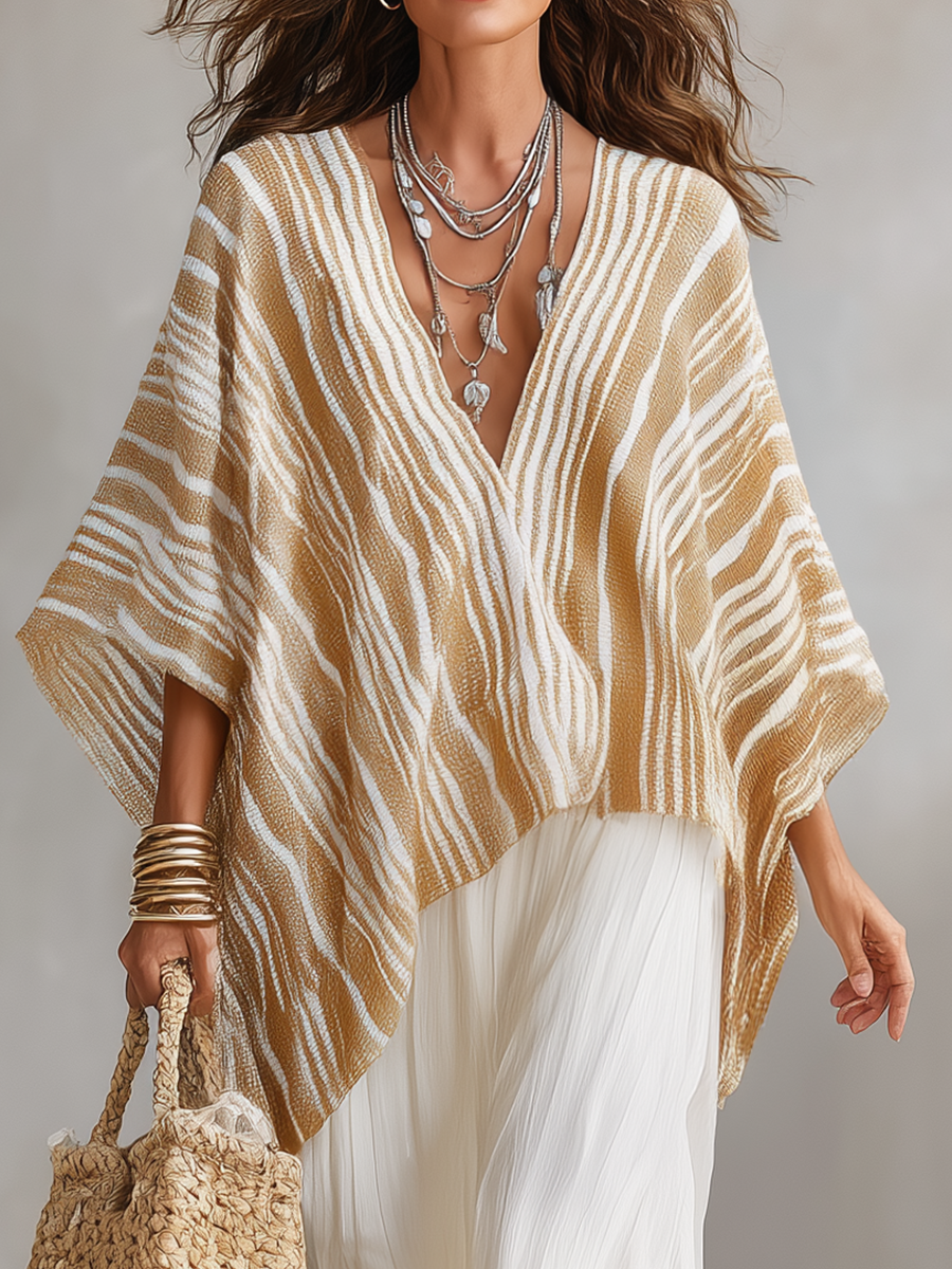 Chelsea Monroe ™ | Textured Poncho & Maxi Skirt Set