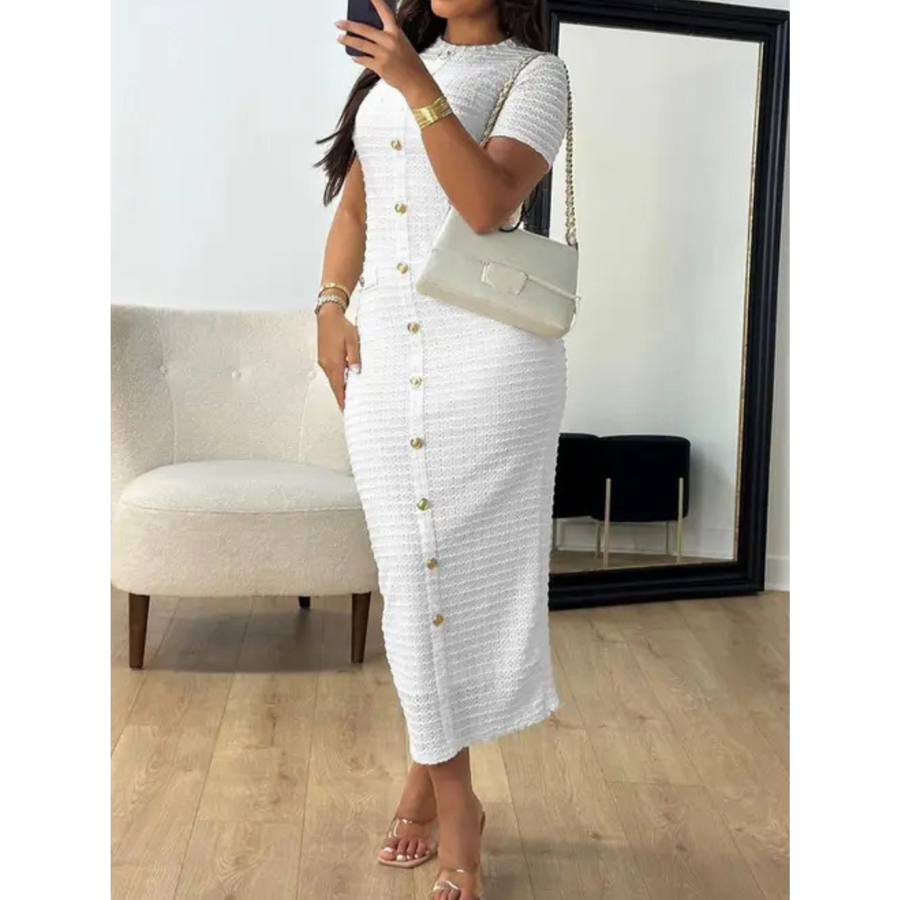 Alina | Crew Neck Midi Dress