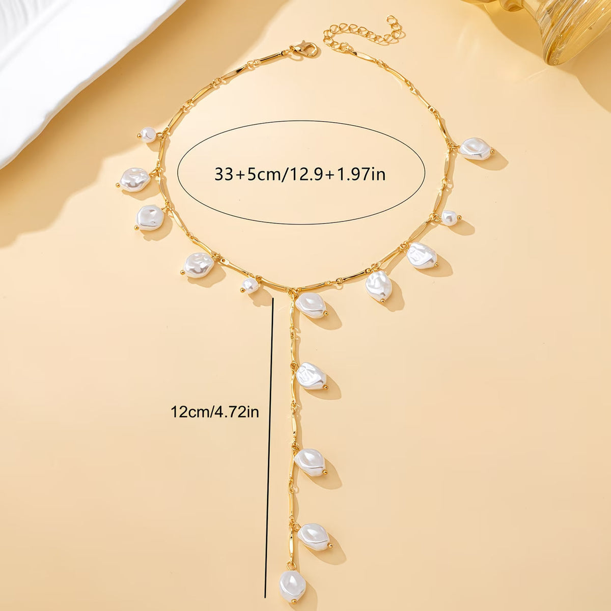SELENE | MYSTICAL PEARL WATERFALL NECKLACE