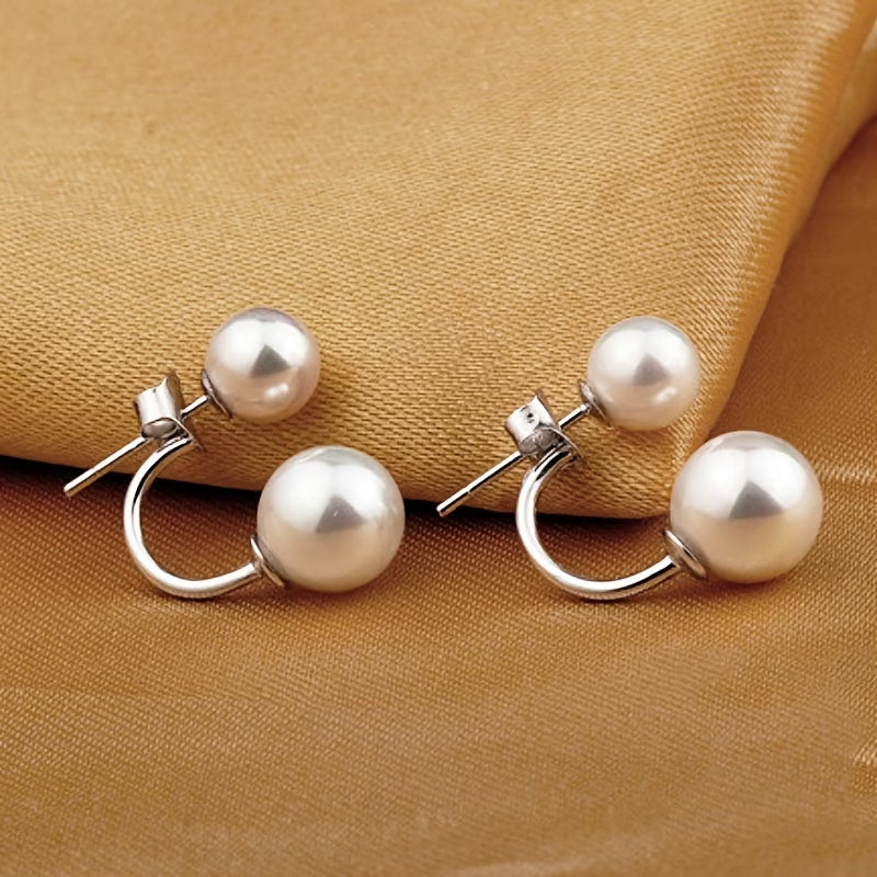 VALERIA | DOUBLE PEARL STATEMENT EARRINGS