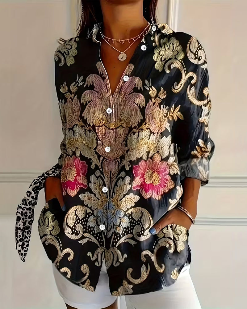 Millie™ - Printed Collar Shirt Button-Up