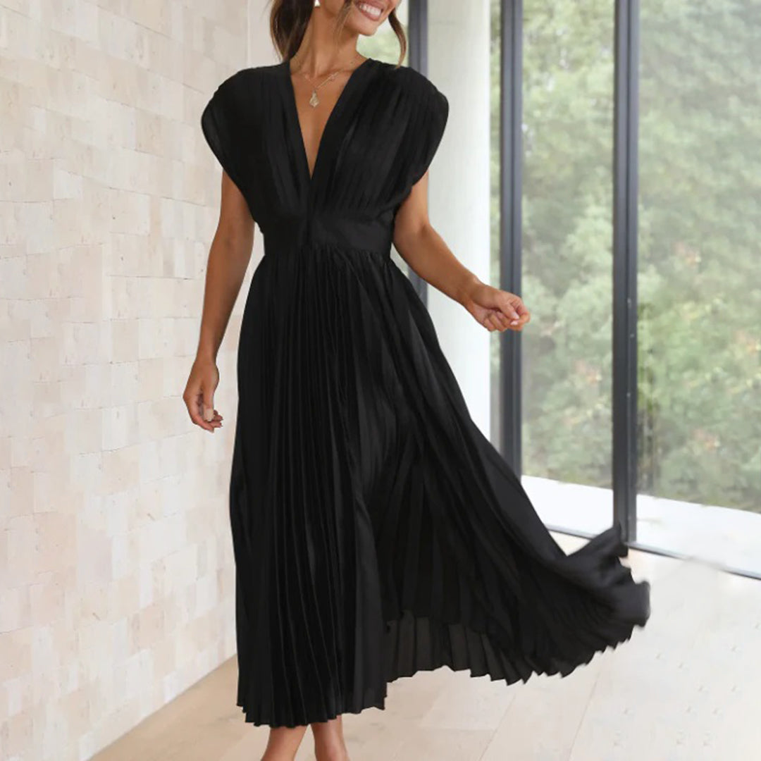 Alexis | Pleated Evening Dress
