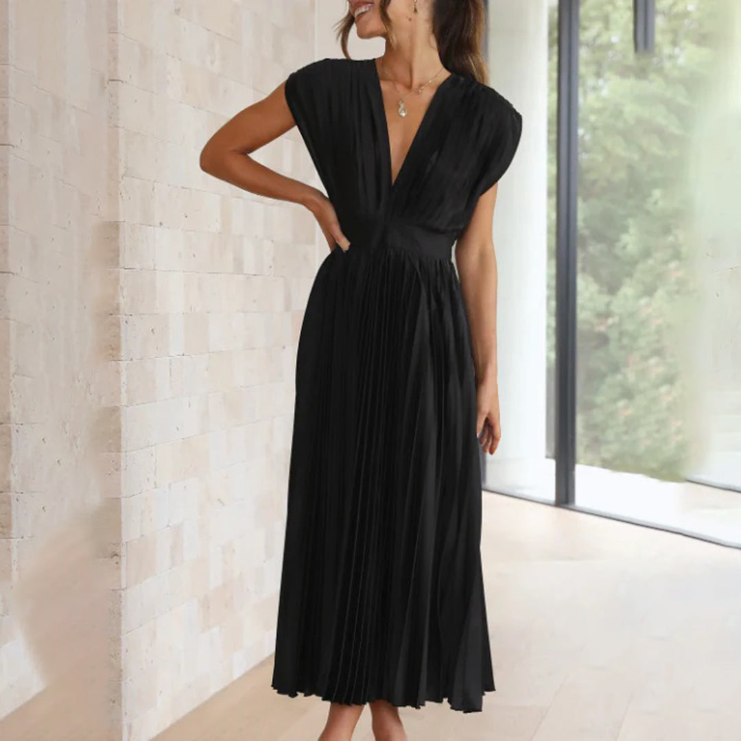 Alexis | Pleated Evening Dress