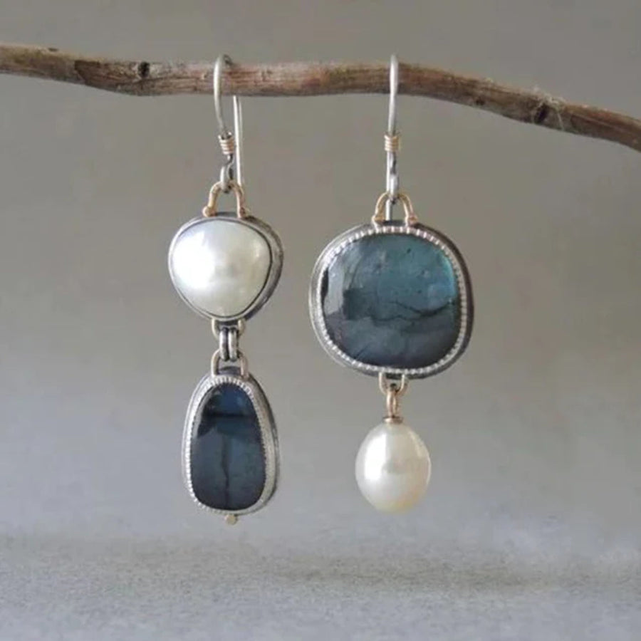 CELESTE | ELEGANT BLUE PEARL EARRINGS