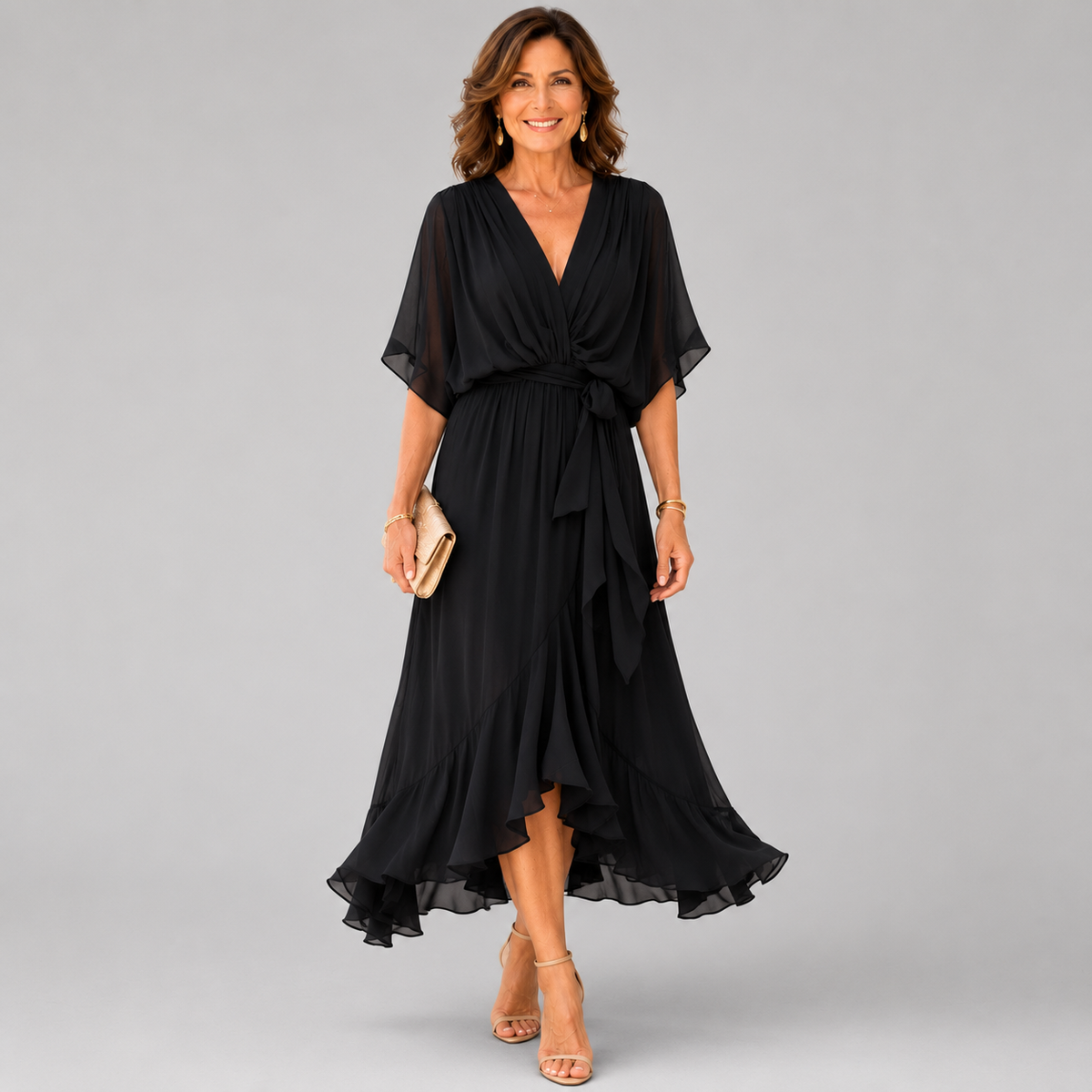Marianne | Relaxed Draped Wrap Maxi Dress