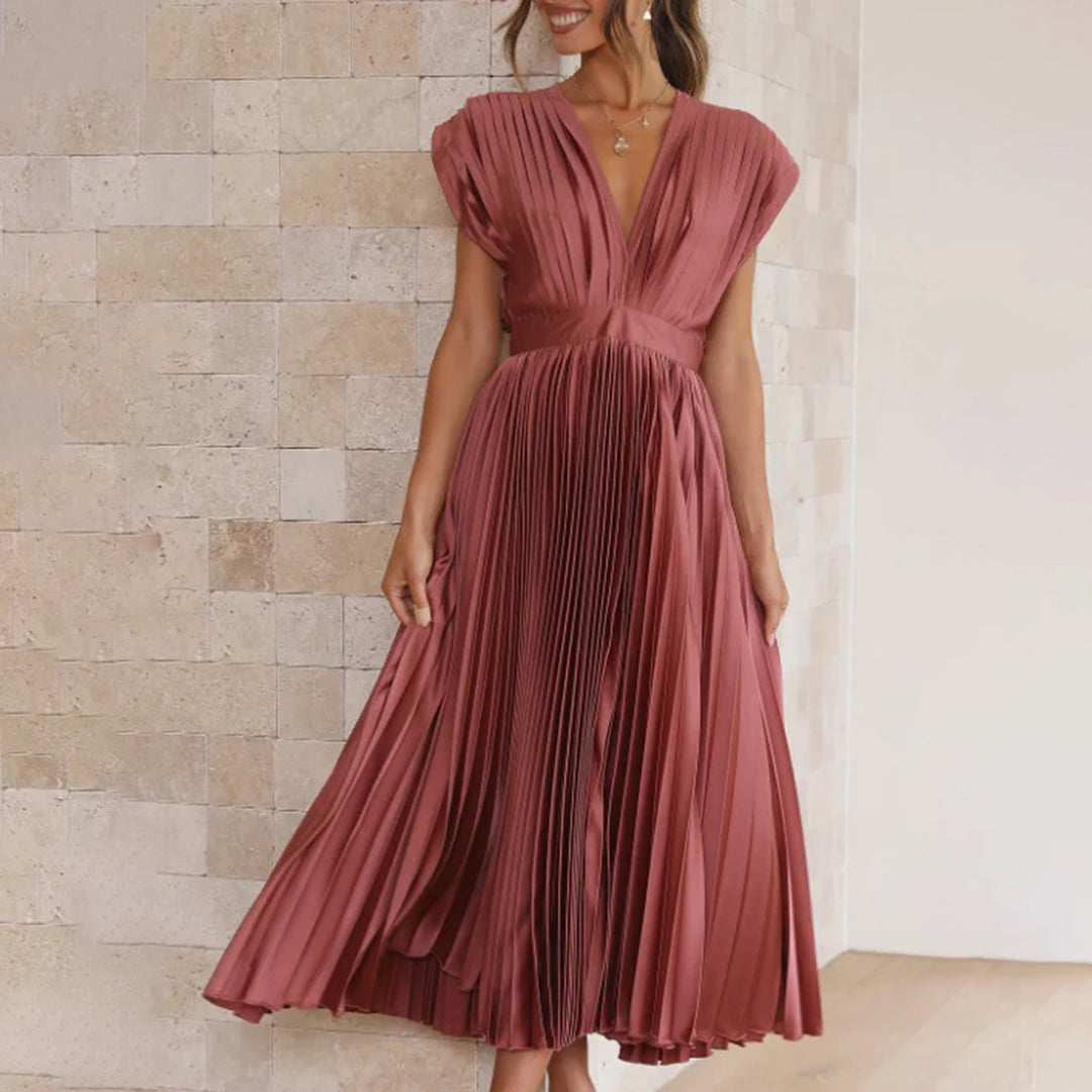 Alexis | Pleated Evening Dress