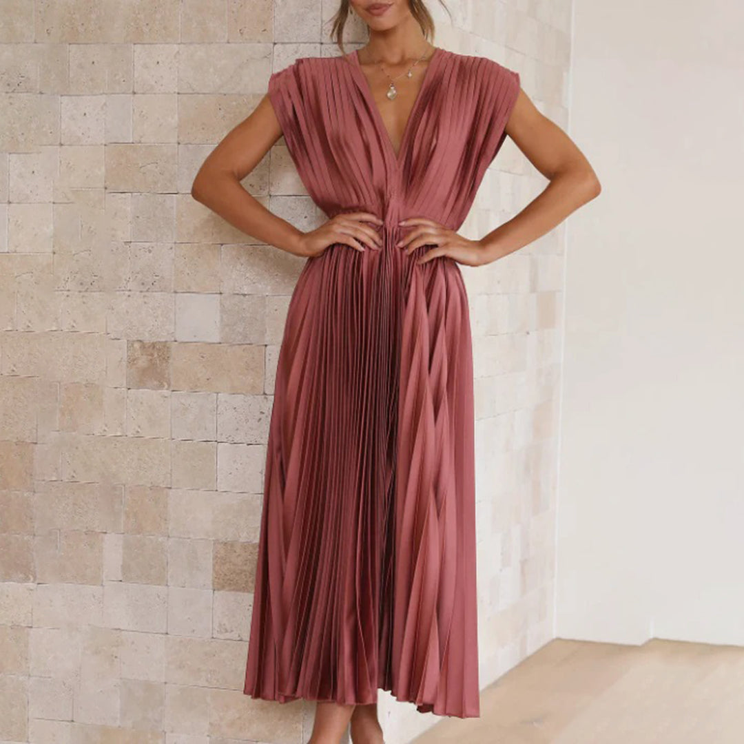 Alexis | Pleated Evening Dress