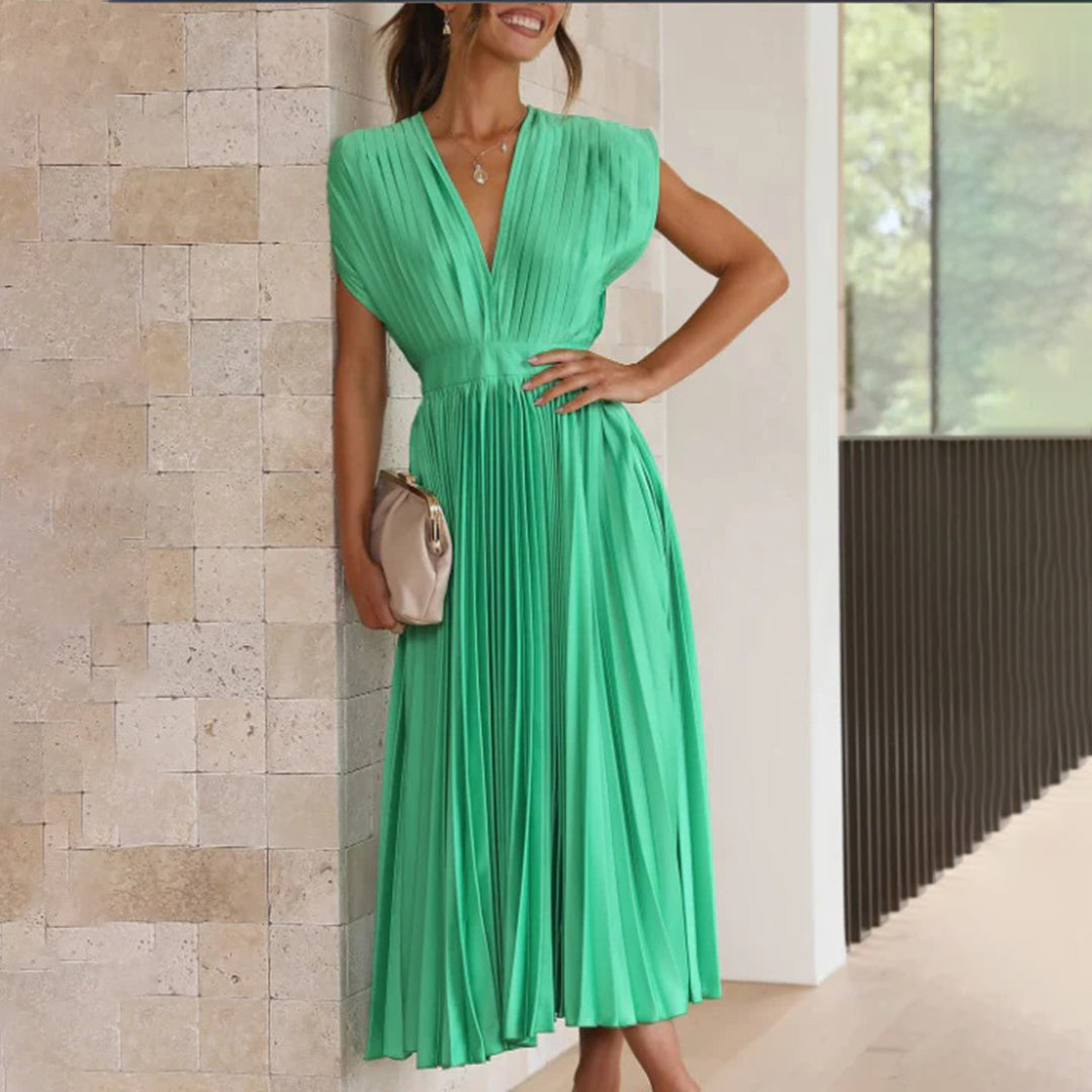 Alexis | Pleated Evening Dress