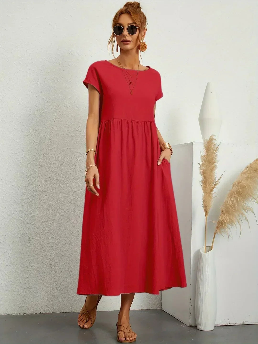 Gabrielle — Elegant Timeless Flowing Midi Dress