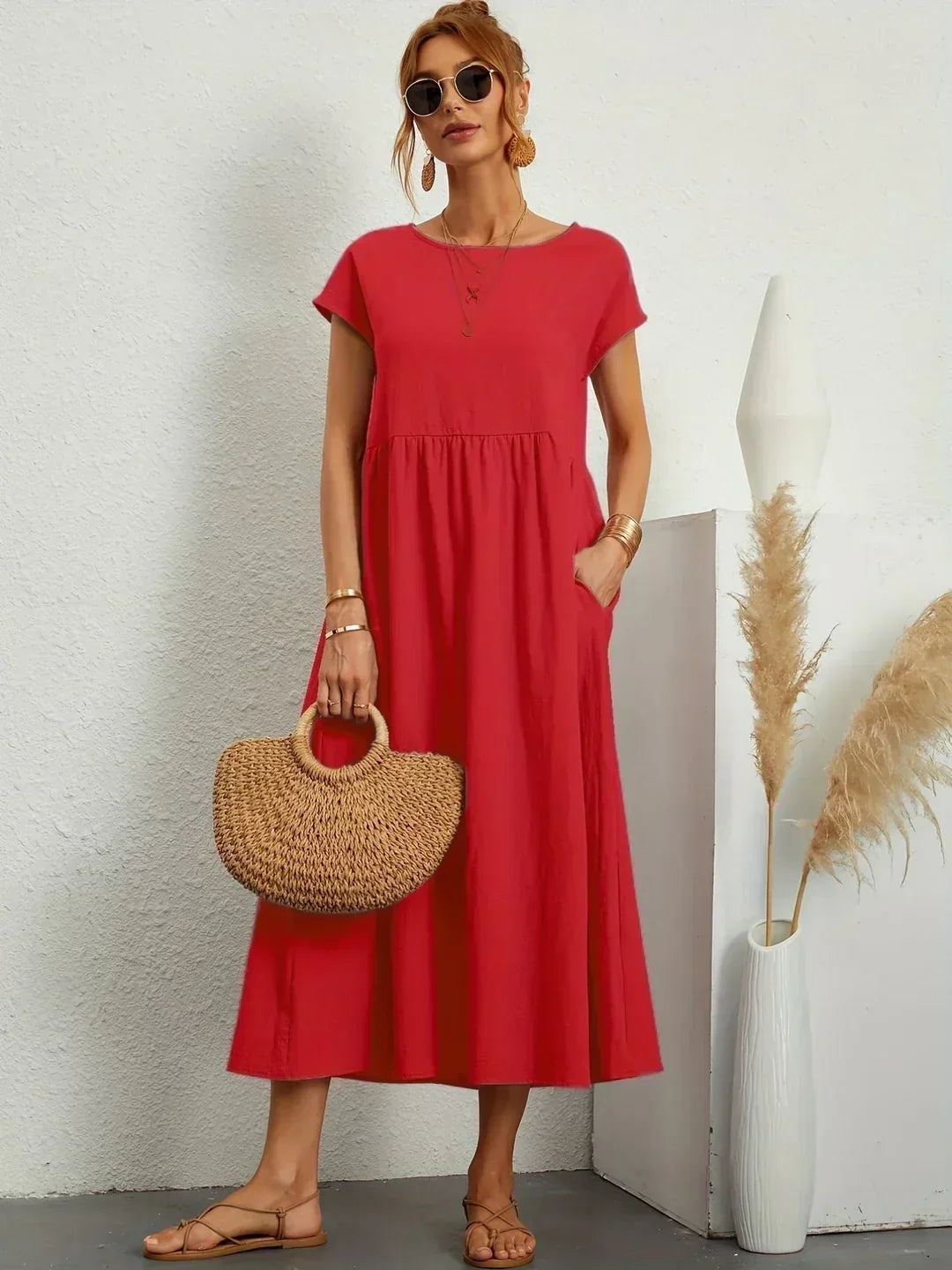 Gabrielle — Elegant Timeless Flowing Midi Dress