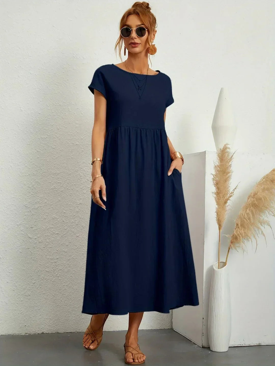 Gabrielle — Elegant Timeless Flowing Midi Dress