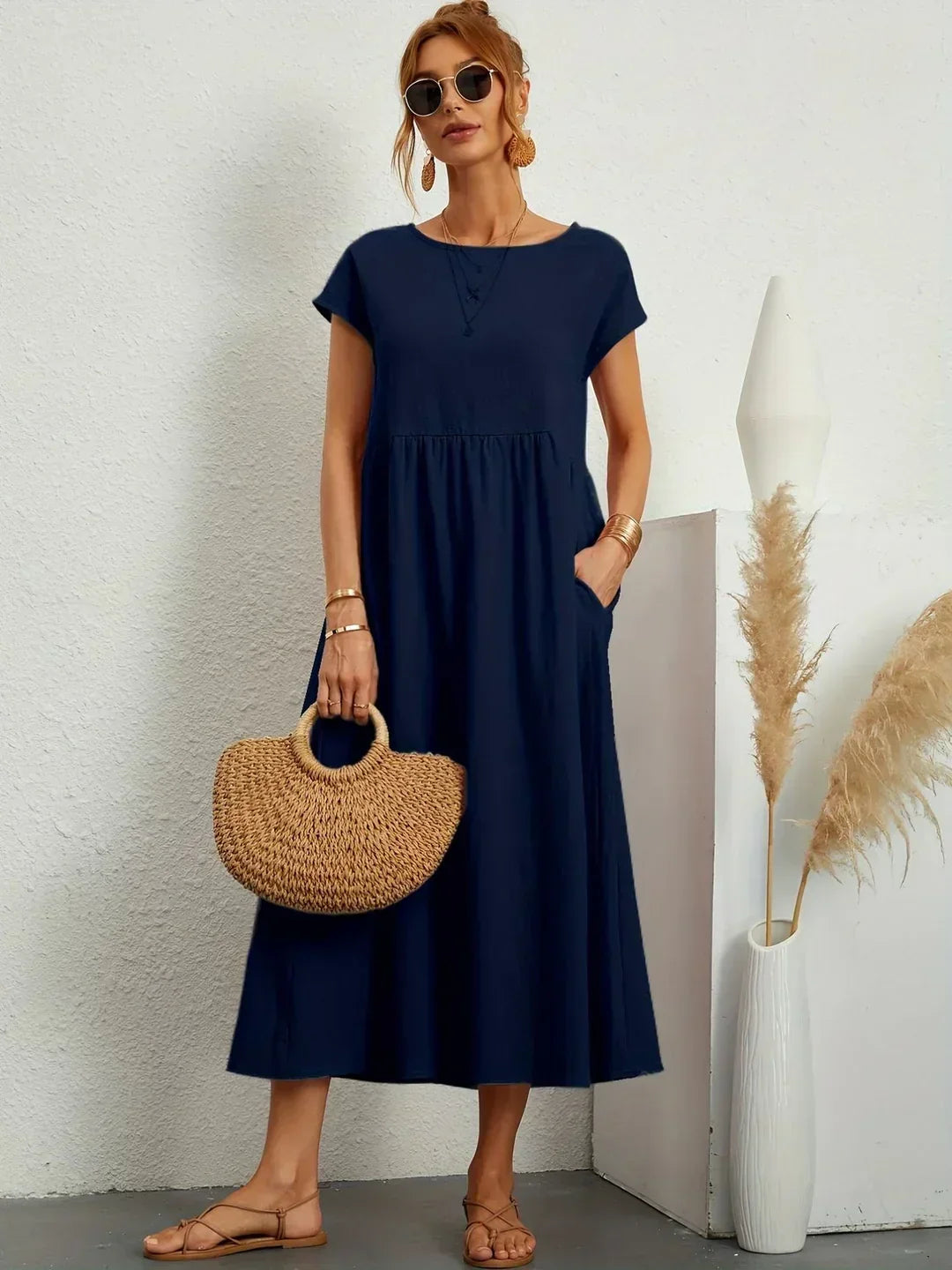 Gabrielle — Elegant Timeless Flowing Midi Dress