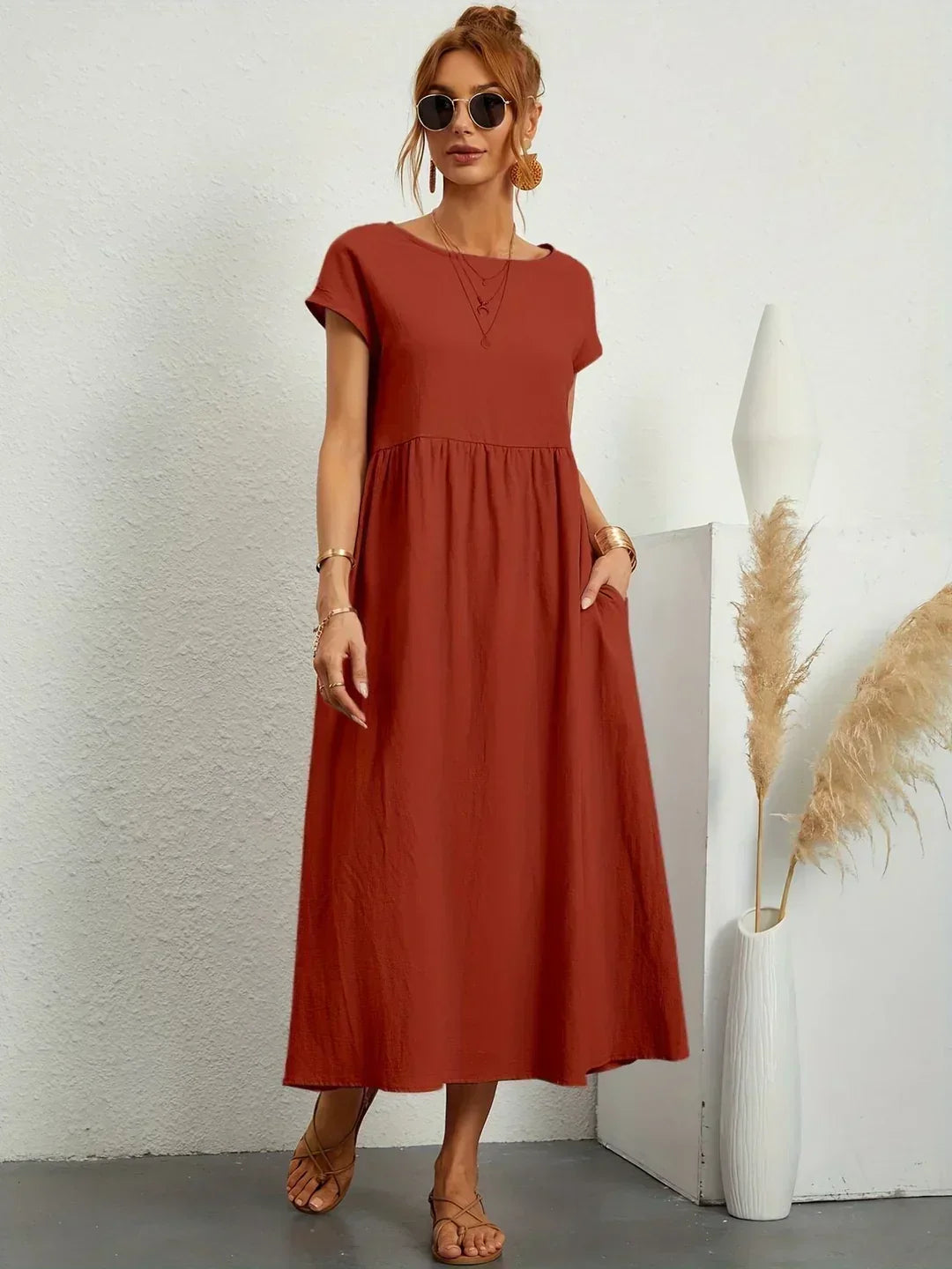 Gabrielle — Elegant Timeless Flowing Midi Dress