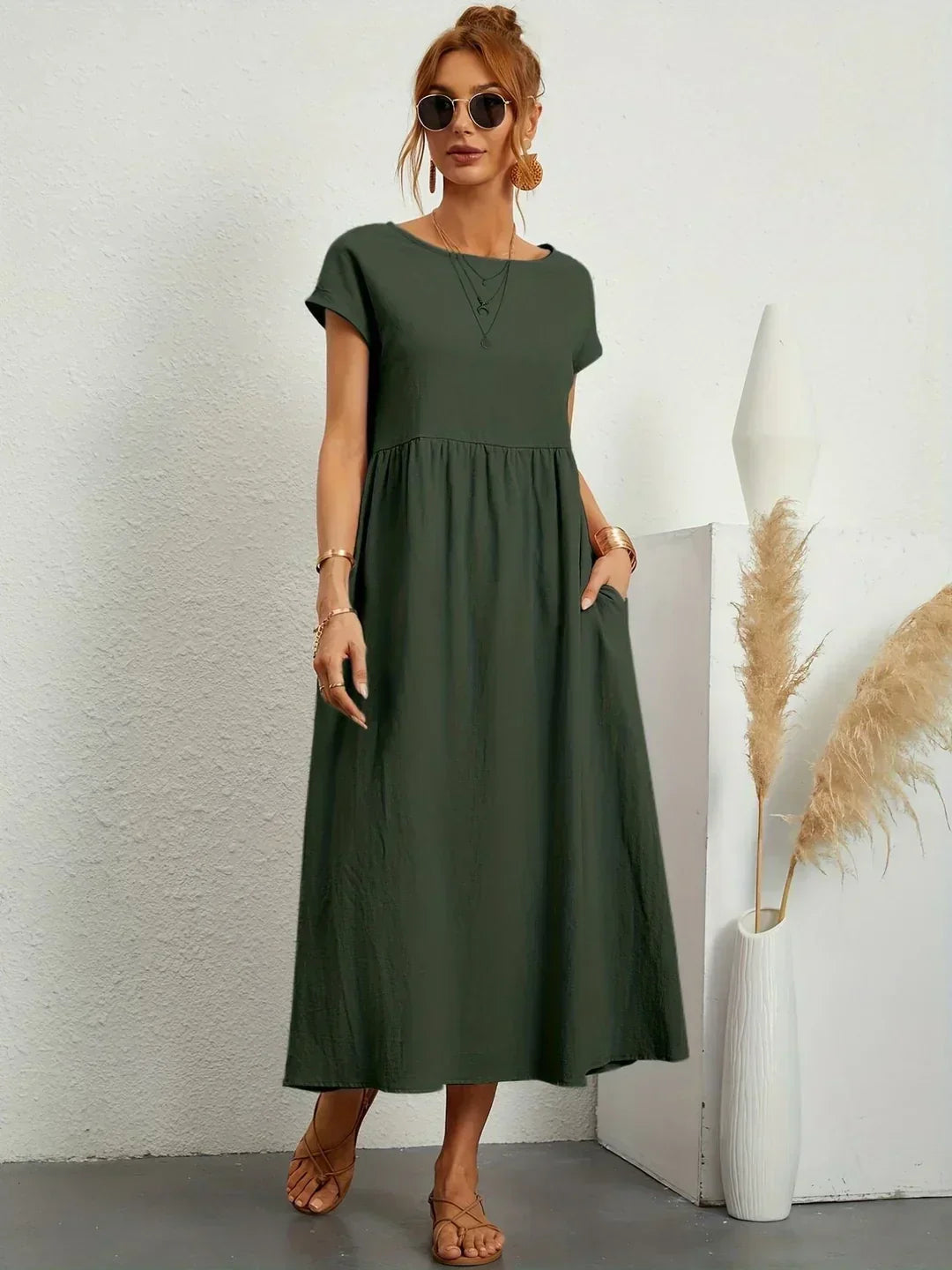 Gabrielle — Elegant Timeless Flowing Midi Dress