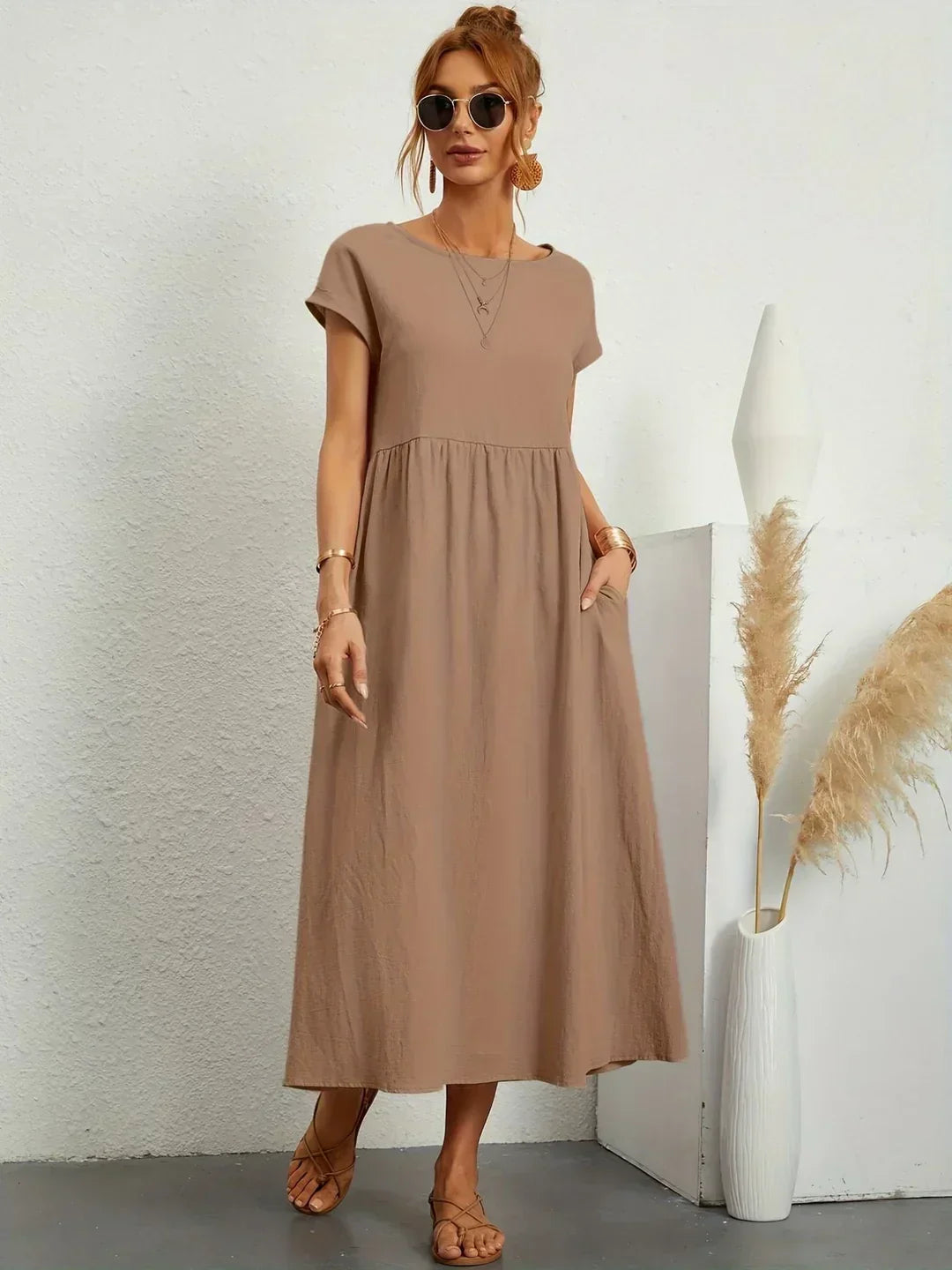 Gabrielle — Elegant Timeless Flowing Midi Dress