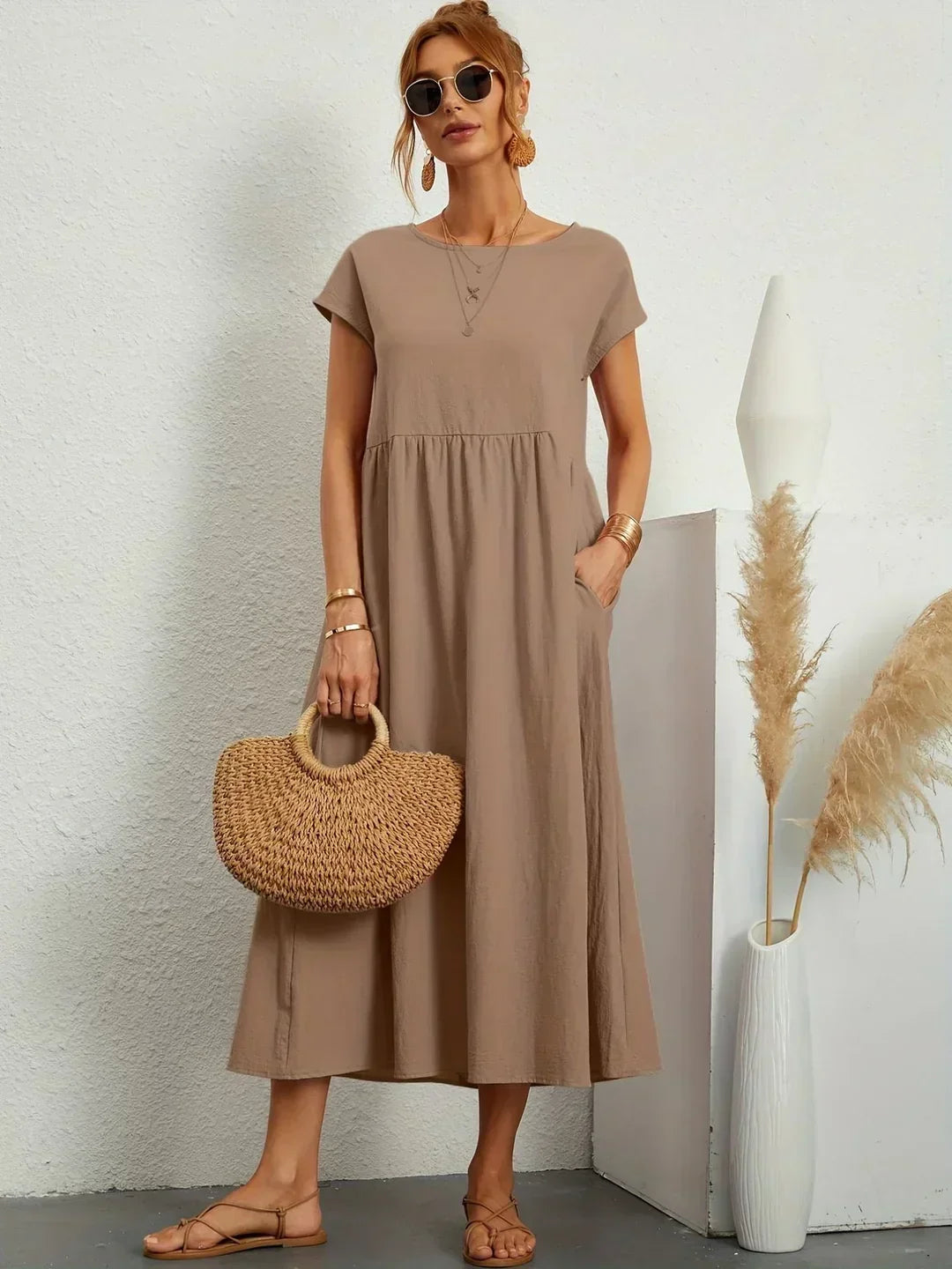 Gabrielle — Elegant Timeless Flowing Midi Dress