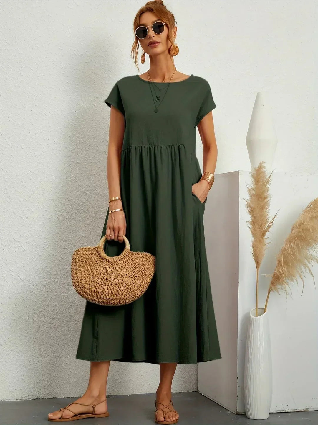 Gabrielle — Elegant Timeless Flowing Midi Dress