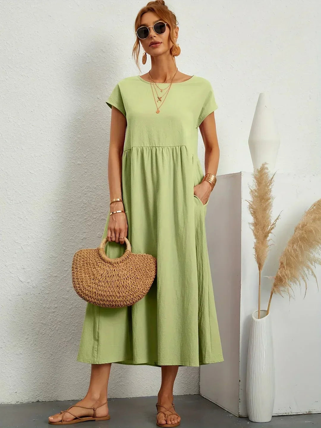 Gabrielle — Elegant Timeless Flowing Midi Dress