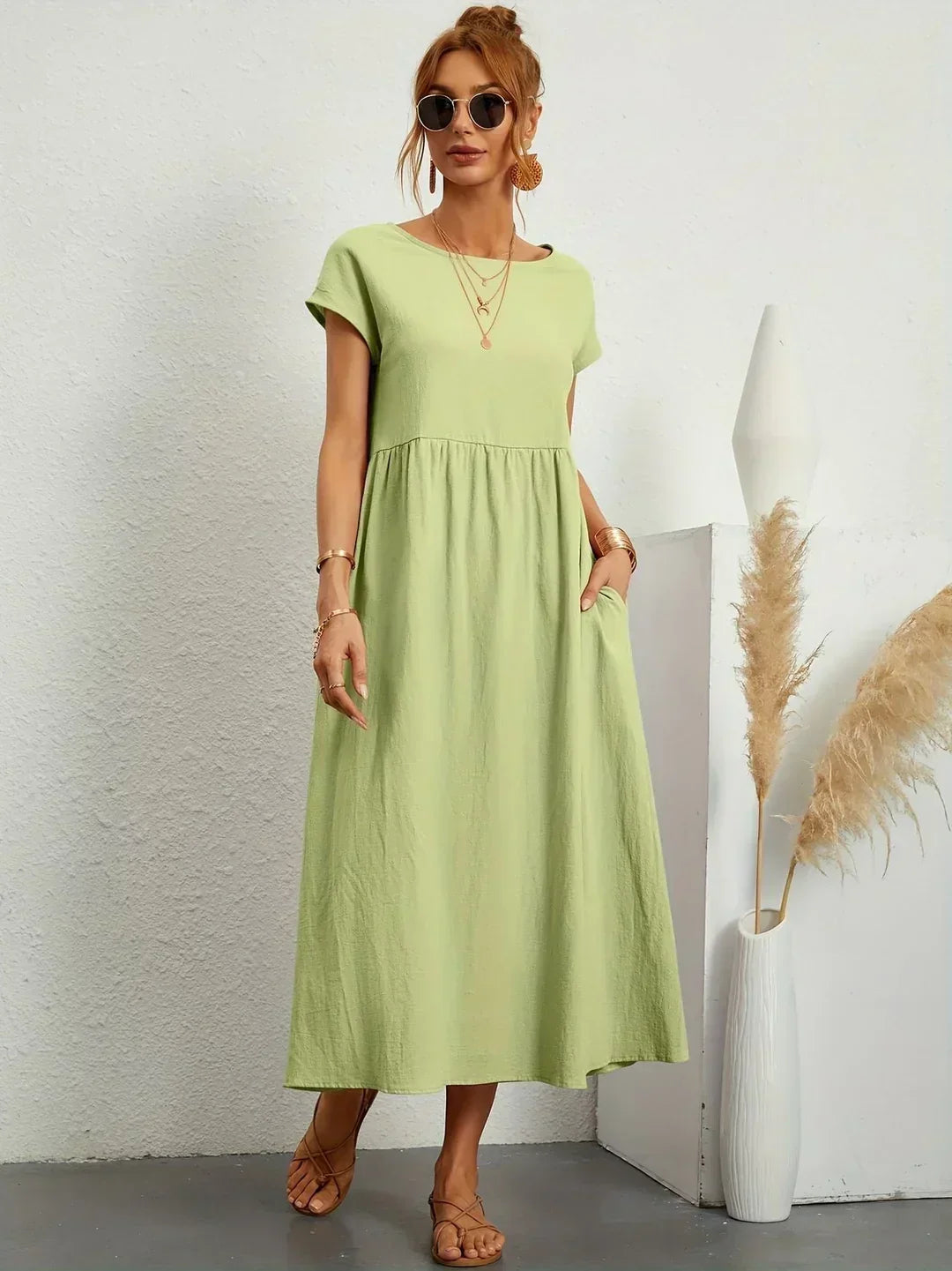 Gabrielle — Elegant Timeless Flowing Midi Dress