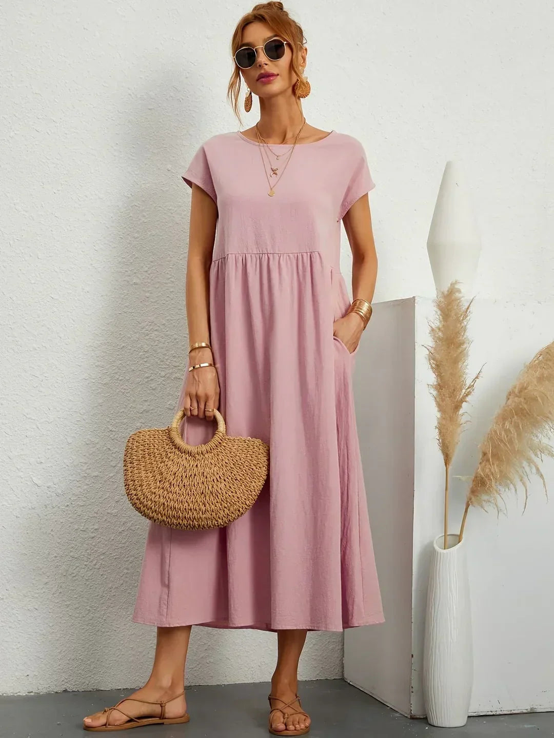 Gabrielle — Elegant Timeless Flowing Midi Dress