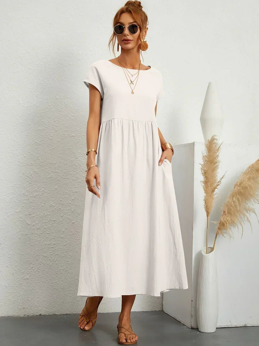 Gabrielle — Elegant Timeless Flowing Midi Dress