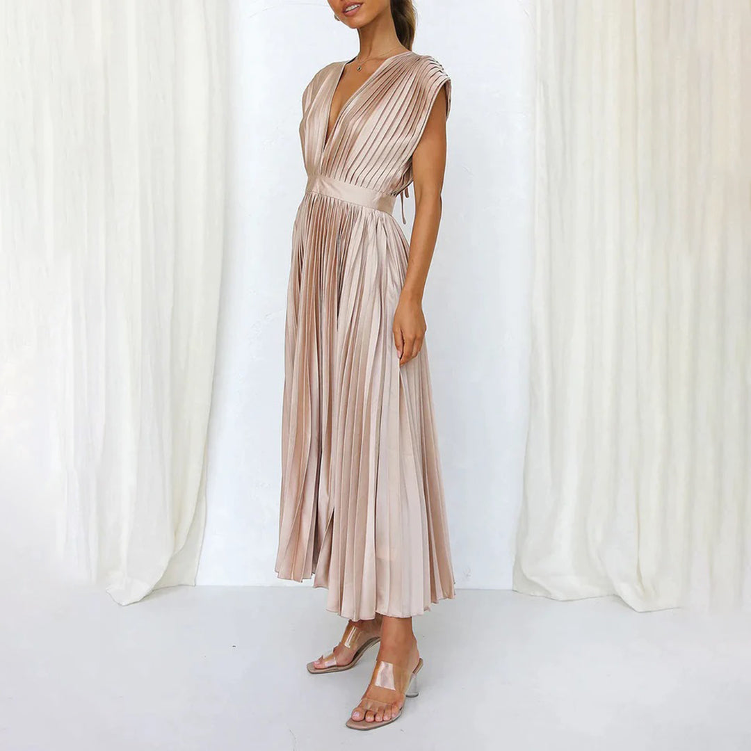 Alexis | Pleated Evening Dress