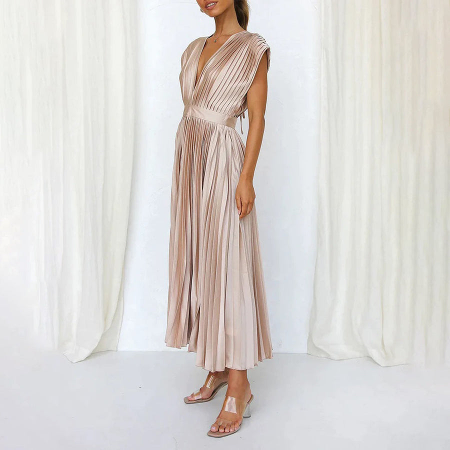 Alexis | Pleated Evening Dress
