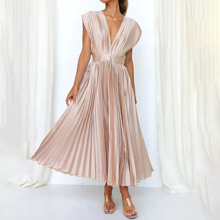 Alexis | Pleated Evening Dress