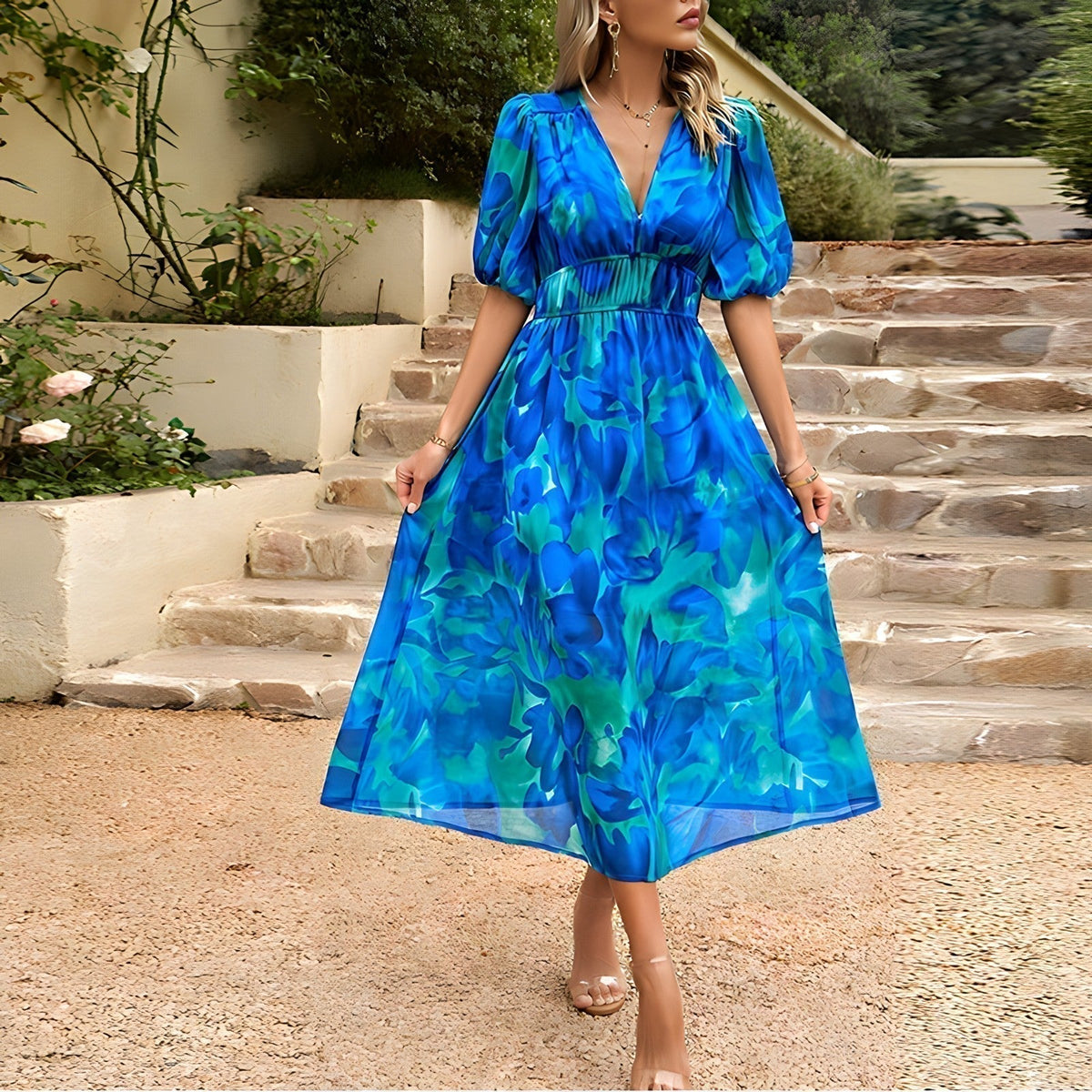 Annelie | Floral Midi Dress
