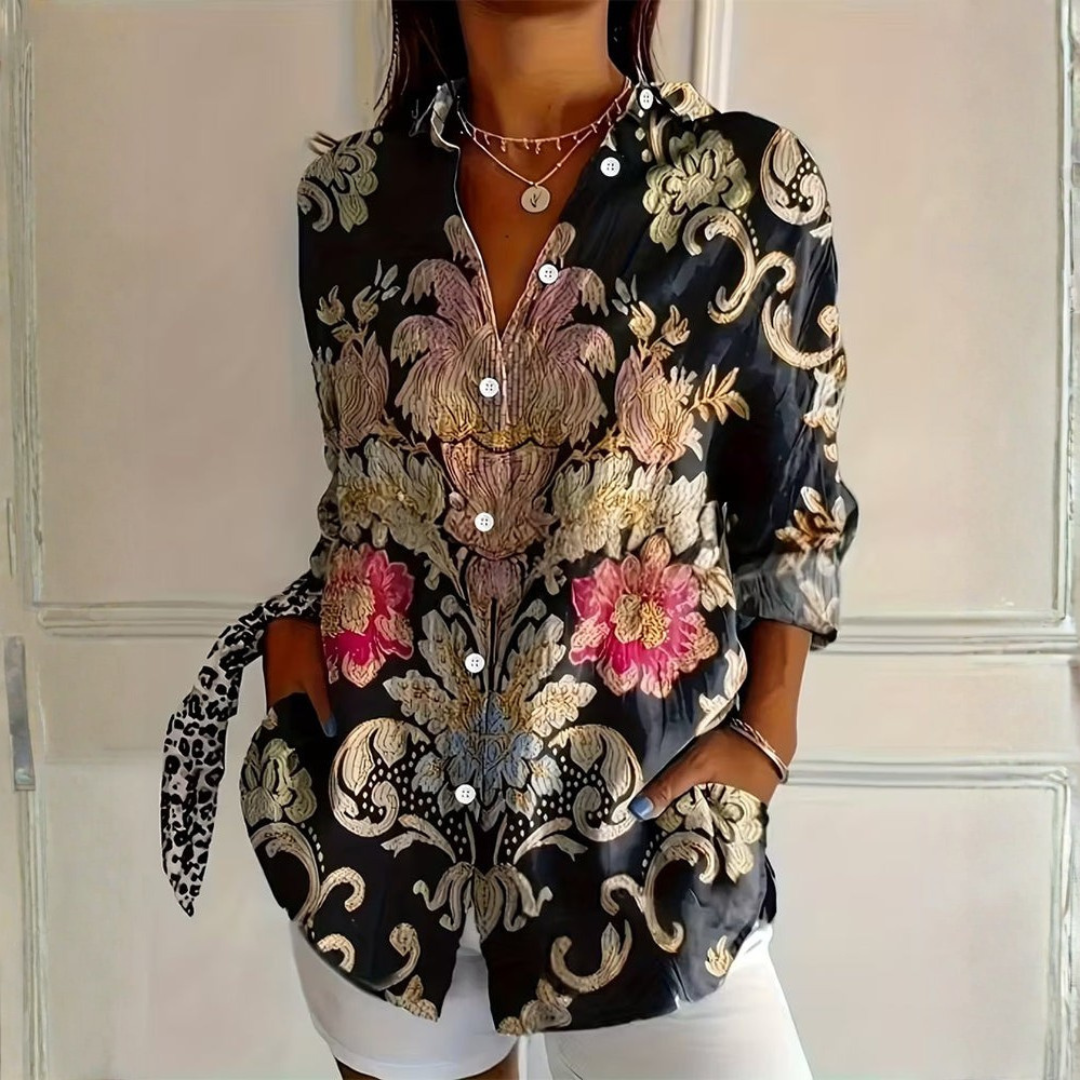 Millie™ - Printed Collar Shirt Button-Up