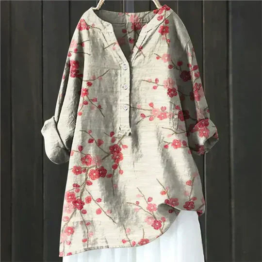 Elidi™ – Airy and Comfortable Linen Blouse with Buttons
