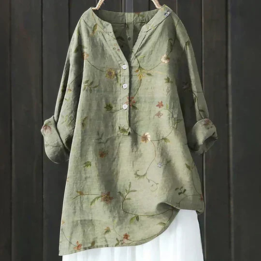 Elidi™ – Airy and Comfortable Linen Blouse with Buttons