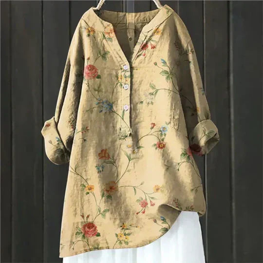 Elidi™ – Airy and Comfortable Linen Blouse with Buttons