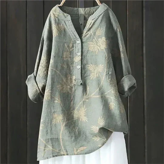 Elidi™ – Airy and Comfortable Linen Blouse with Buttons