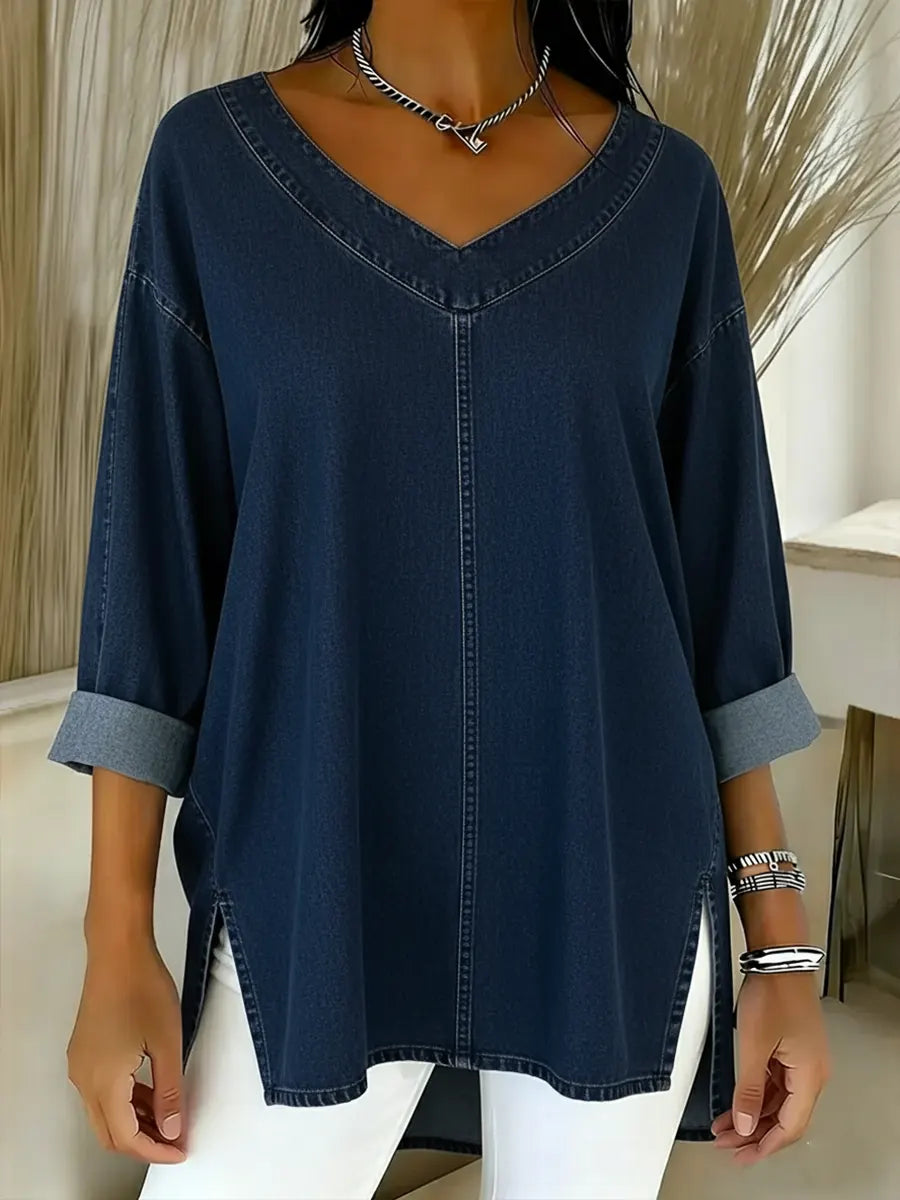 Lina - Casual Denim Top